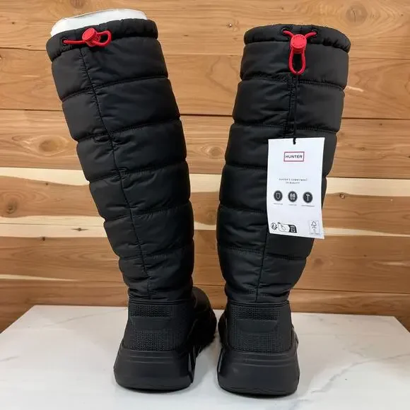 Hunter Puffer Tall Snow Boots Waterproof Insulated Winter Boots Women's Size 7 - Picture 3 of 11